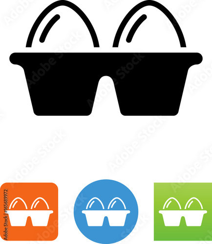 Egg Carton Icon - Illustration