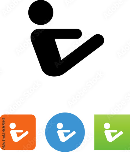 Exercising And Stretching Icon - Illustration