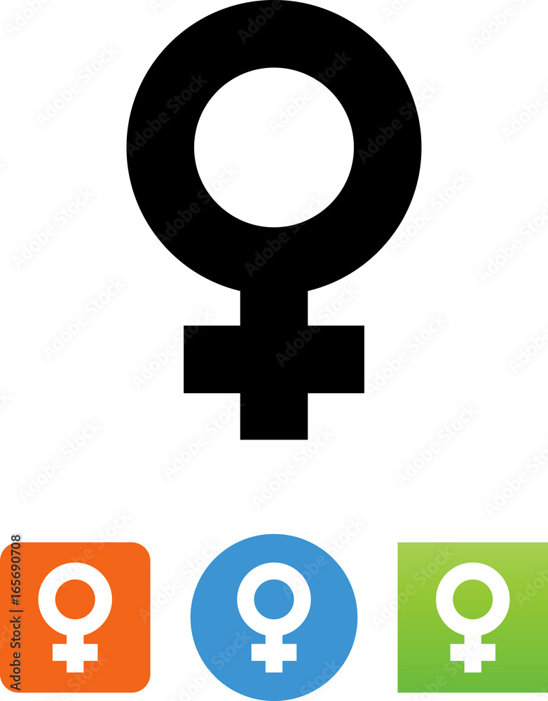 Female Gender Symbol Icon - Illustration Female Gender Symbol Icon - Illustration