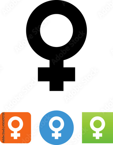 Female Gender Symbol Icon - Illustration