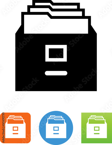 File Cabinet Drawer Icon - Illustration
