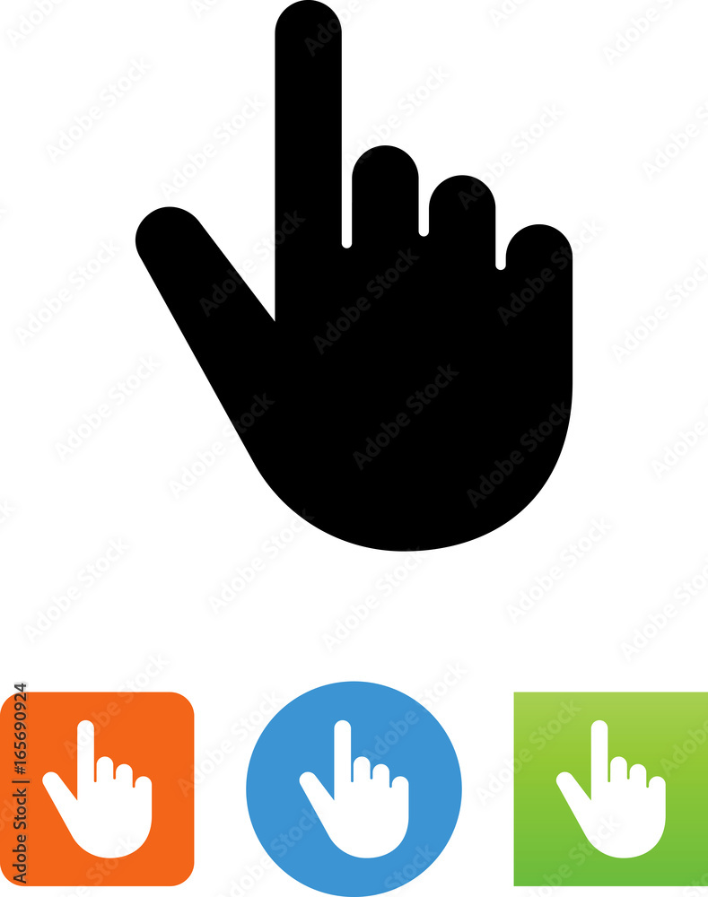 Finger Pointing Icon - Illustration Finger Pointing Icon - Illustration