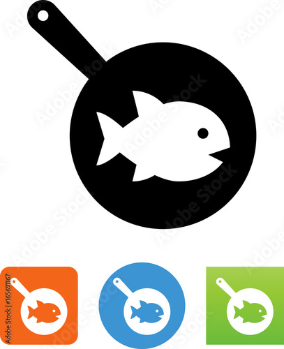 Fish Fry Icon - Illustration