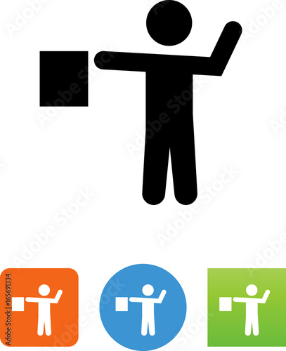 Flagman Icon - Illustration