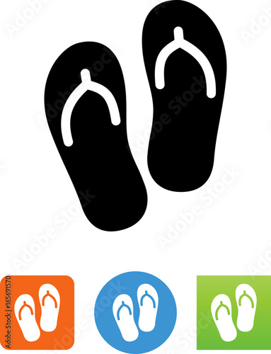 Flip Flops Icon - Illustration