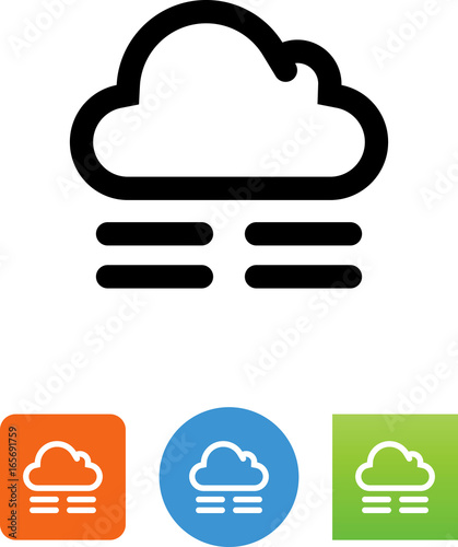Fog Cloud Icon - Illustration