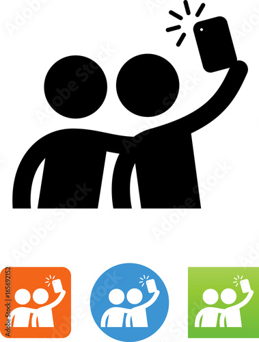 Friends Taking A Selfie Icon
