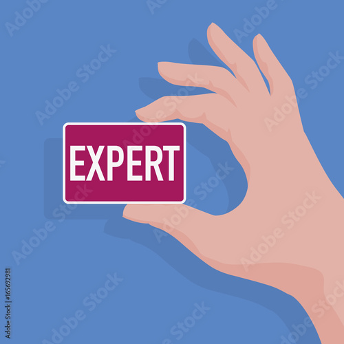 expert - comptable - expertise - présentation - carte de visite, main