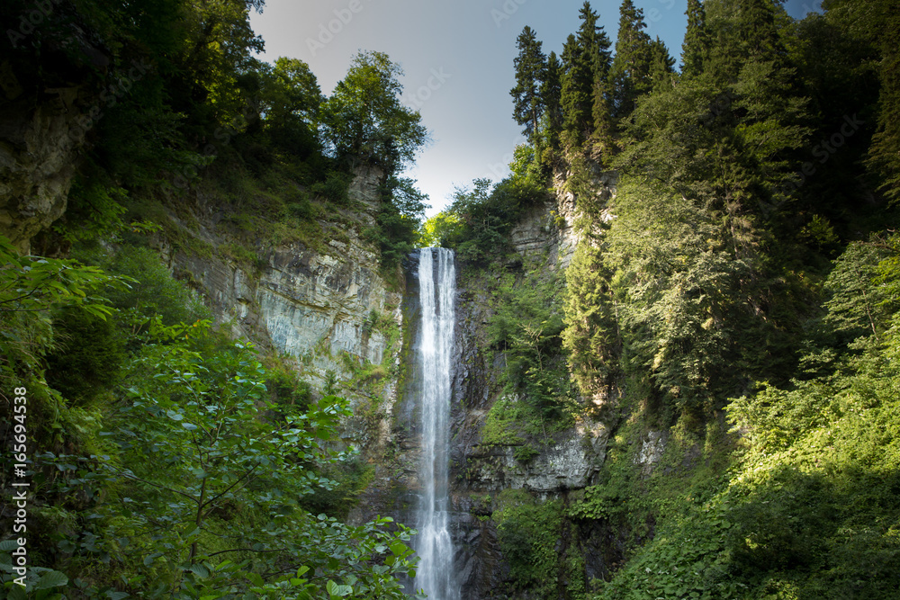 Fototapeta premium Maral Waterfall. Borcka, Macahel,Artvin,Turkey