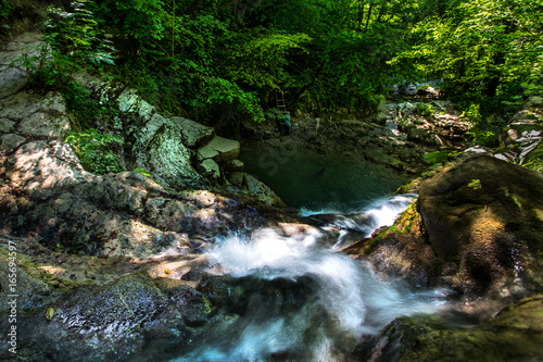 Erfelek waterfall in Sinop Turkey.Long Exposure Photography style.