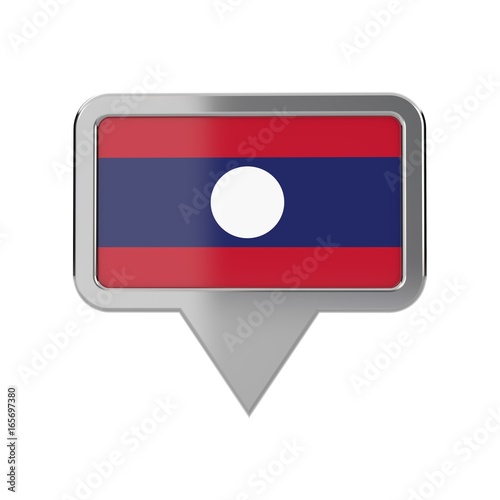 Laos flag location marker icon. 3D Rendering Free Download Laos flag location marker icon. 3D Rendering - GFXLoad