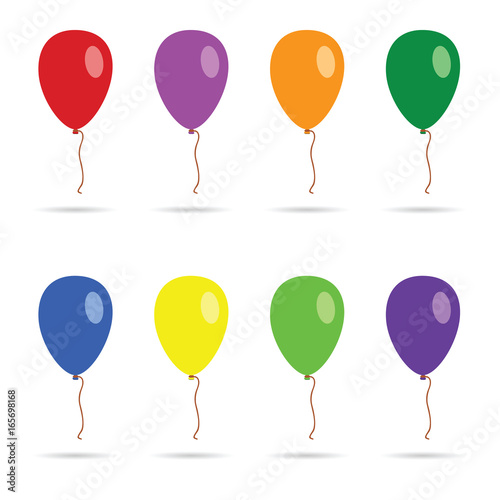 balloon colorful set illustration