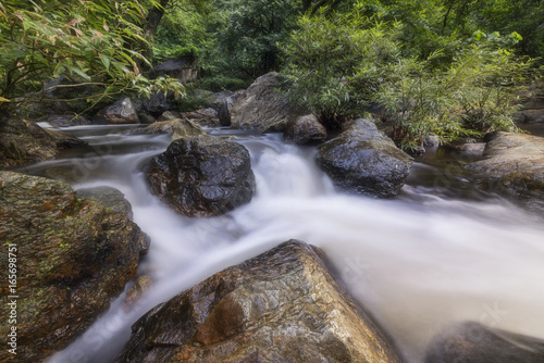 Beautiful waterfalls in national park in Thailand. Khlong Lan Waterfall, Kamphaengphet Province