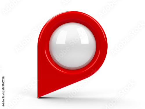 Fototapeta Red map pointer blank #3