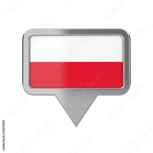 Poland flag location marker icon. 3D Rendering Free Download Poland flag location marker icon. 3D Rendering - GFXLoad