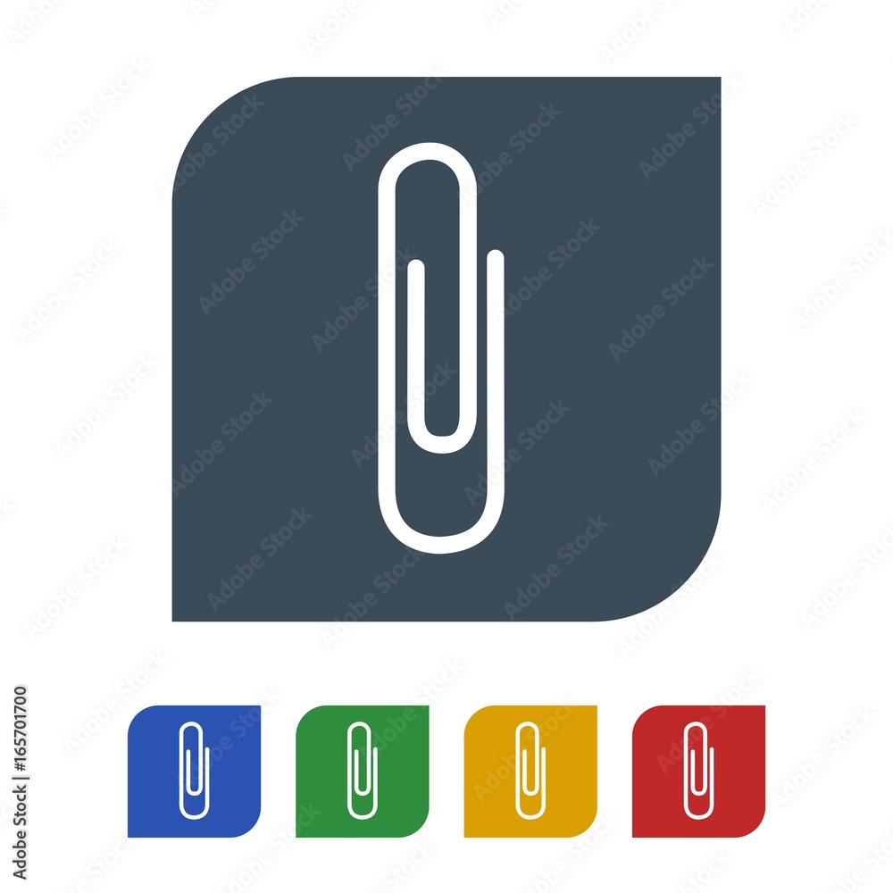 Paper clip icon isolated on white background Paper clip icon isolated on white background