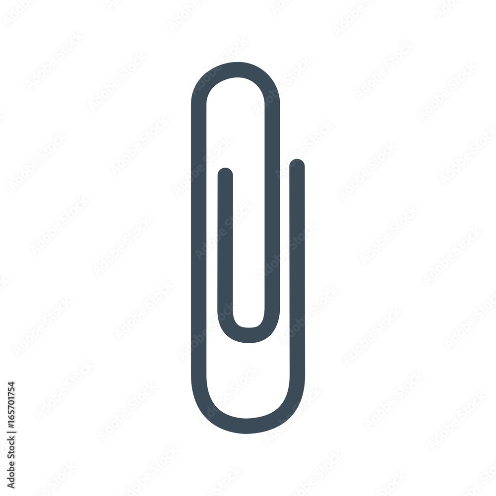 Paper clip icon isolated on white background Paper clip icon isolated on white background