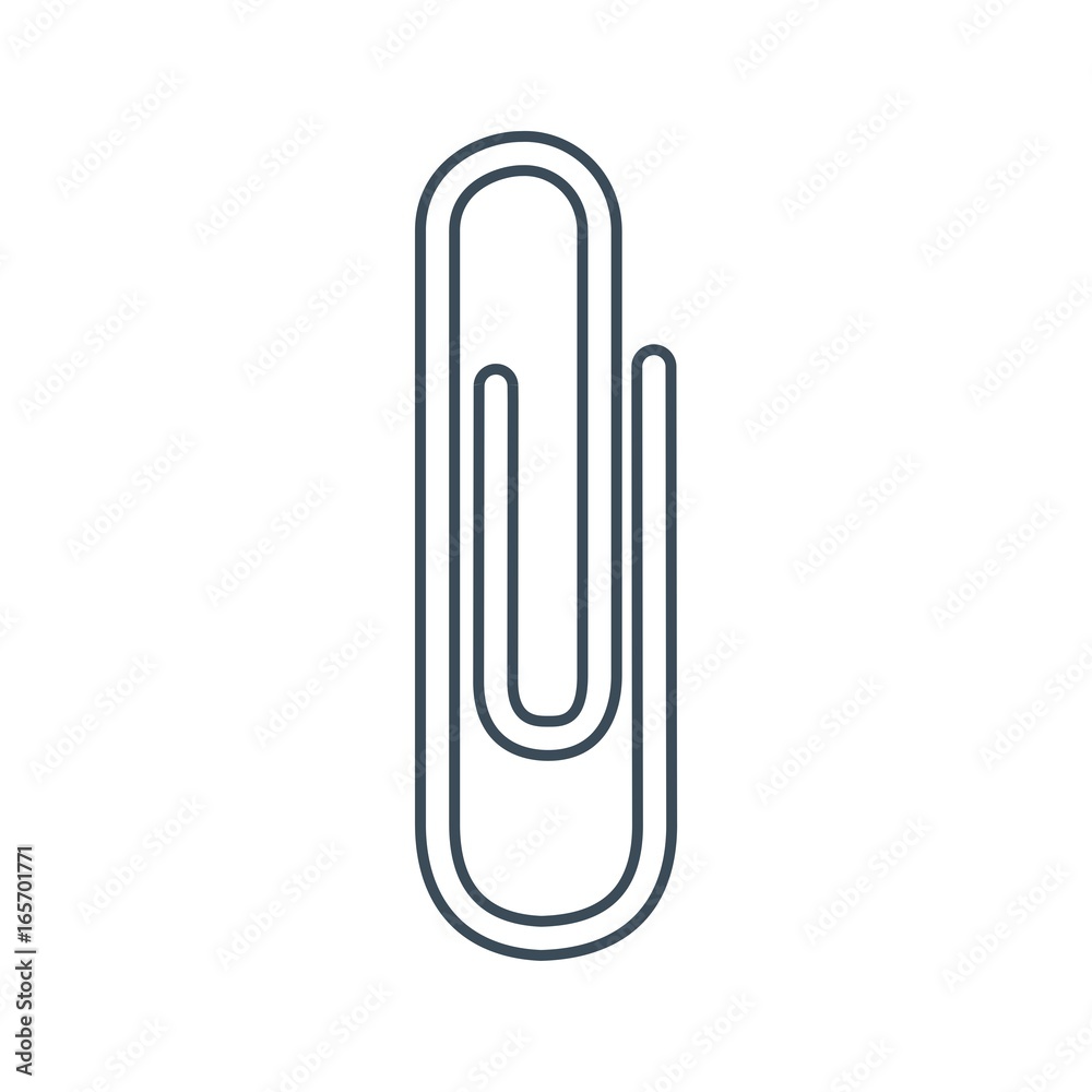 Paper clip icon isolated on white background Paper clip icon isolated on white background