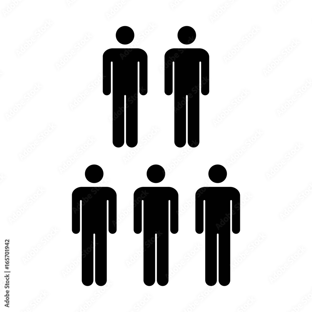 People Icon Vector Group of Men Team Symbol for Business Infographic Design in Glyph Pictogram illustration People Icon Vector Group of Men Team Symbol for Business Infographic Design in Glyph Pictogram illustration