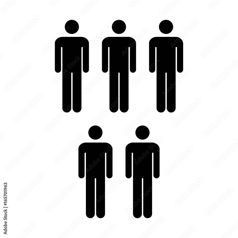 People Icon Vector Group of Men Team Symbol for Business Infographic Design in Glyph Pictogram illustration People Icon Vector Group of Men Team Symbol for Business Infographic Design in Glyph Pictogram illustration