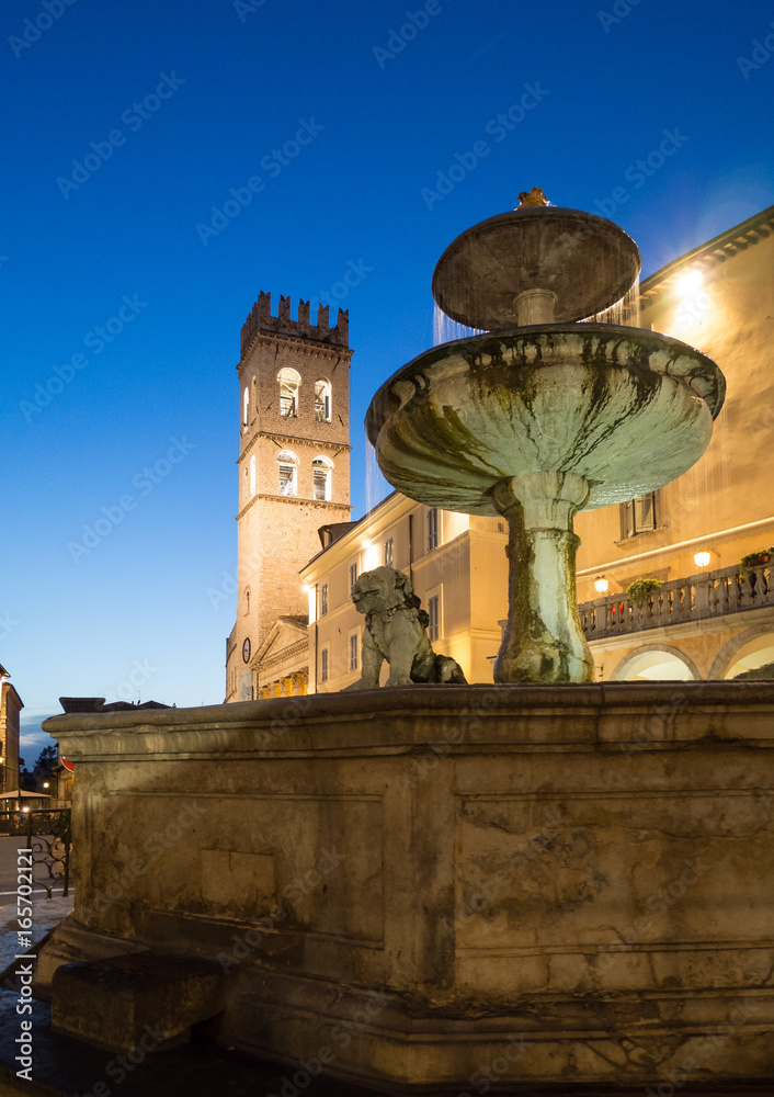 Fototapeta premium Assisi, Umbria (Italy) - The awesome medieval stone town in Umbria region, with castle and the famous Saint Francis sanctuary.