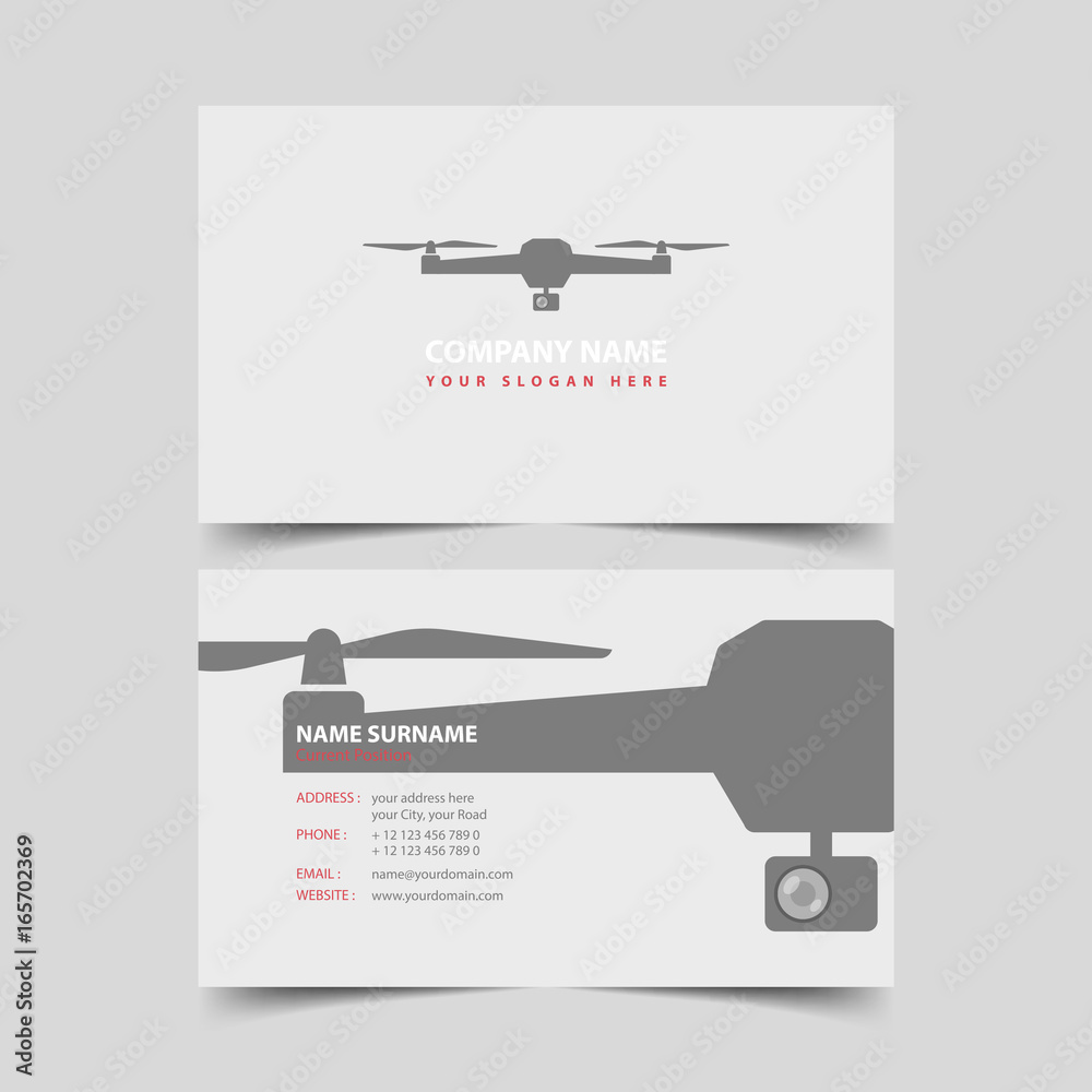 Vecteur Stock Drone Shop Business card design template. | Adobe Stock