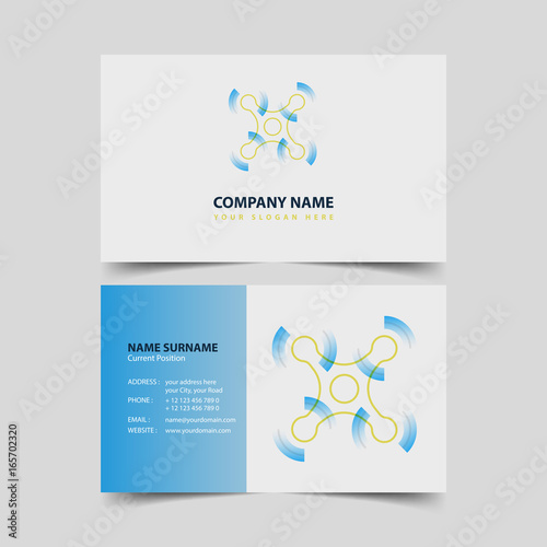 Drone Shop Business card design template.