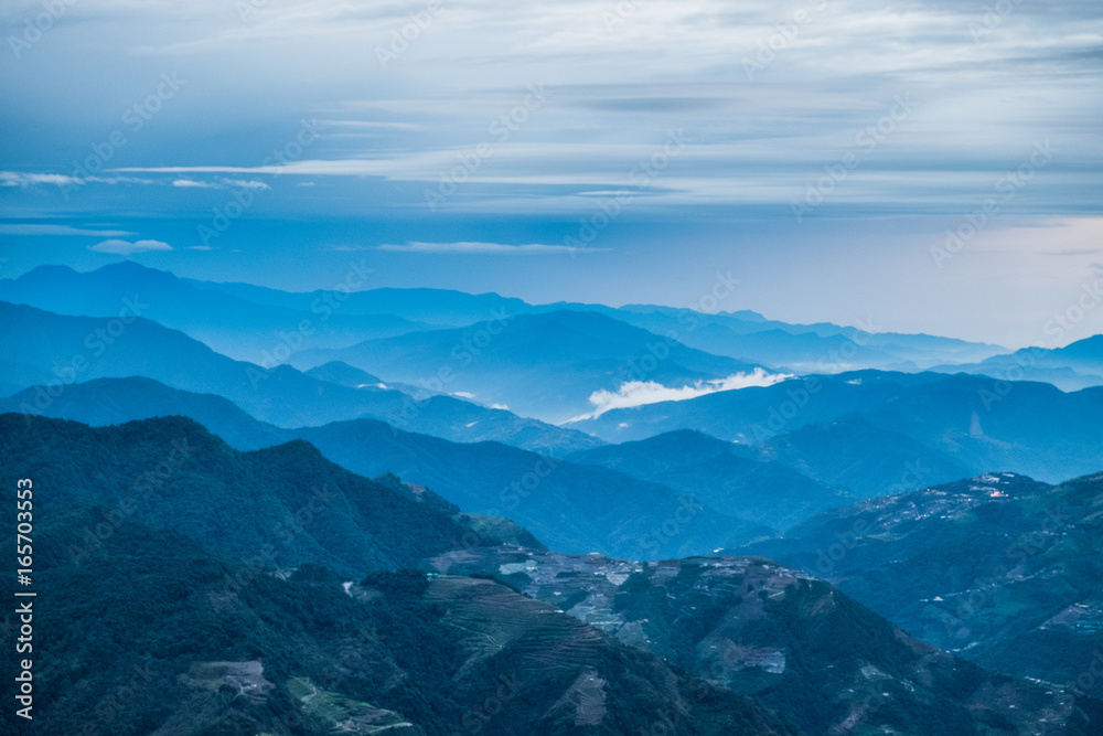 View of Qingjing Hill, Taiwan on Cloudy days