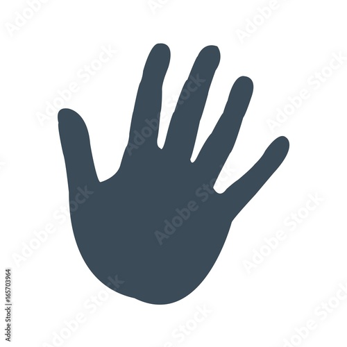 Hand print icon isolated on white background