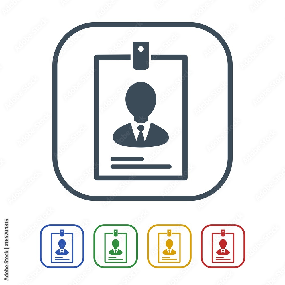 Identity icon isolated on white background Identity icon isolated on white background