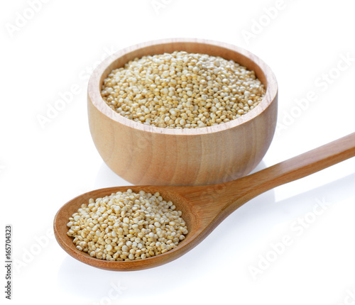 Quinoa on white background