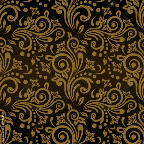 Vector seamless border in Victorian style