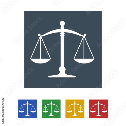 Justice icon isolated on white background