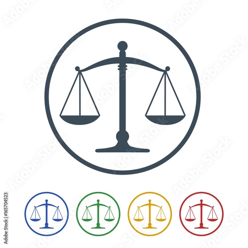 Justice icon isolated on white background