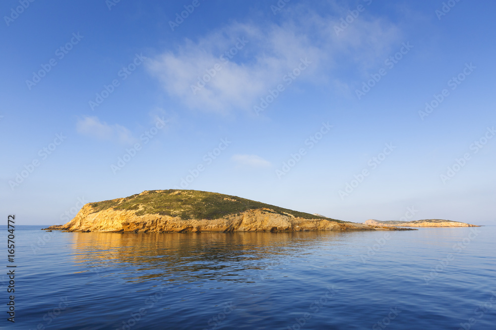 Small islets off the coast of Lipsi island in Greece. 

