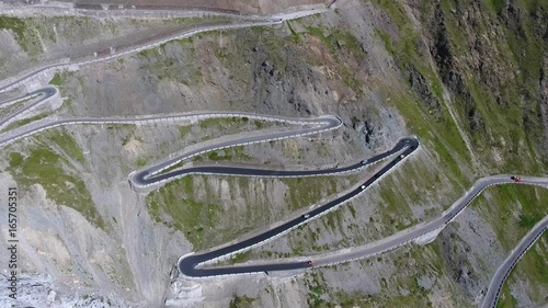Italian Mountain Pass Road Scenery - Stelvio Pass