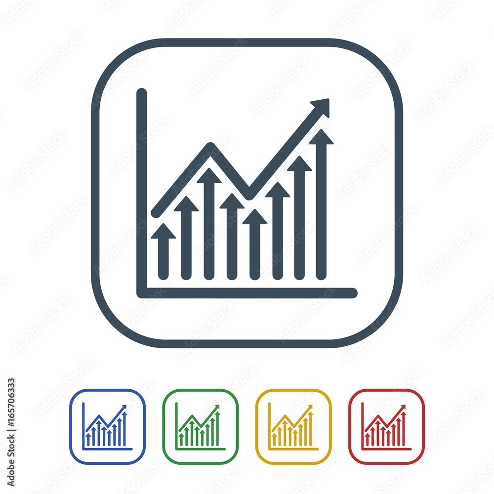 Graph icon isolated on white background Graph icon isolated on white background