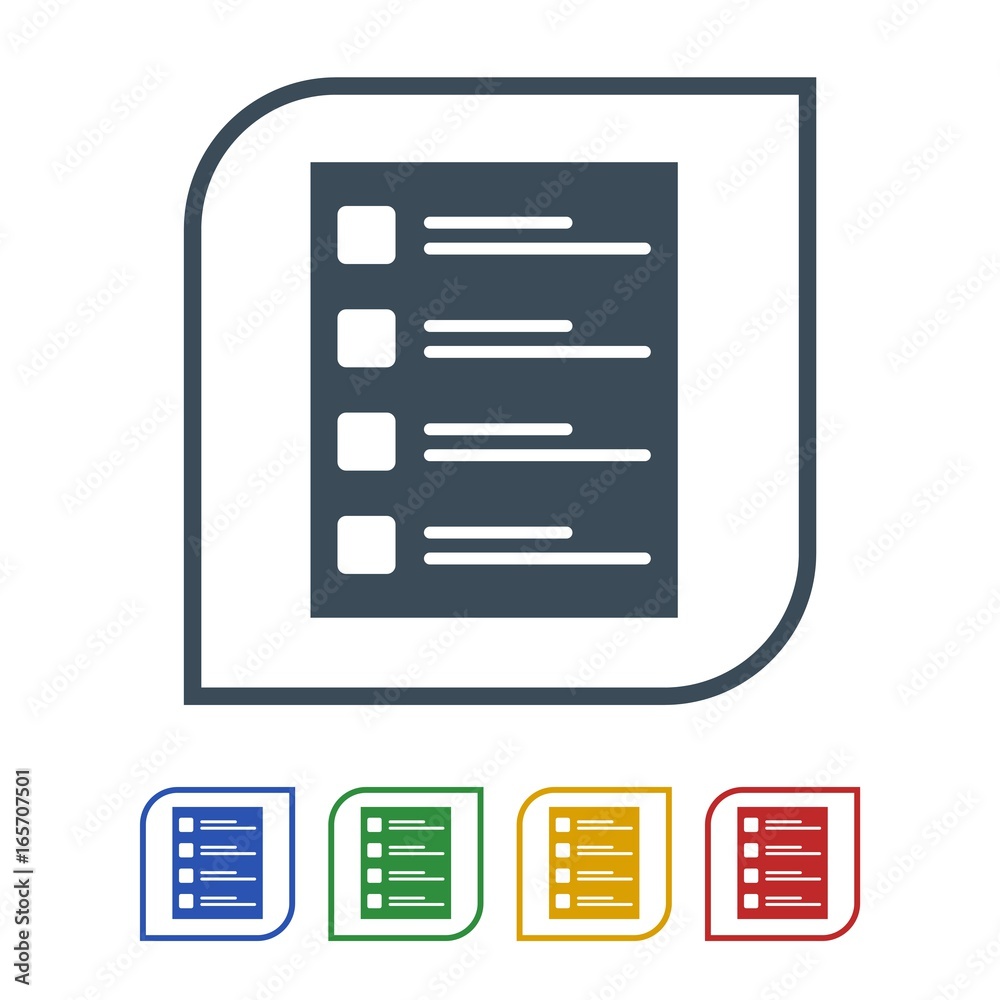 Note list icon isolated on white background Note list icon isolated on white background
