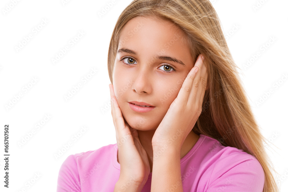 Picture of lovely young girl.Isolated Picture of lovely young girl.Isolated