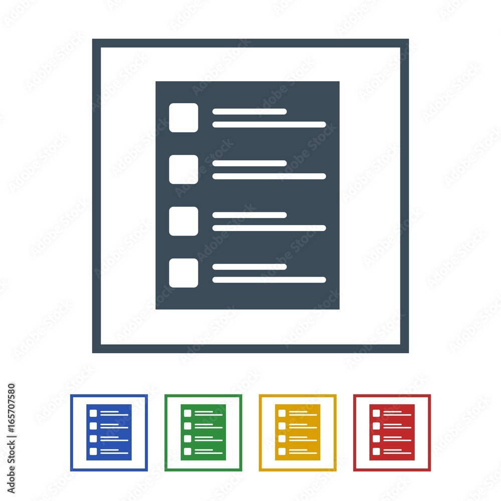 Note list icon isolated on white background Note list icon isolated on white background