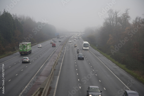 Motorway in Fog photo