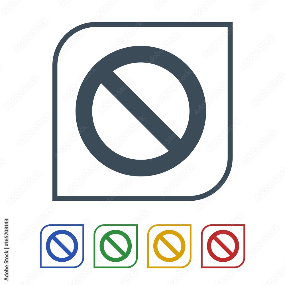 Prohibited icon isolated on white background Prohibited icon isolated on white background