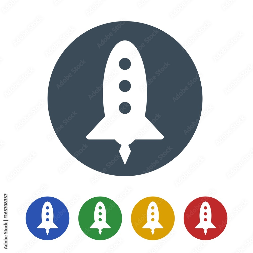 Rocket icon isolated on white background
