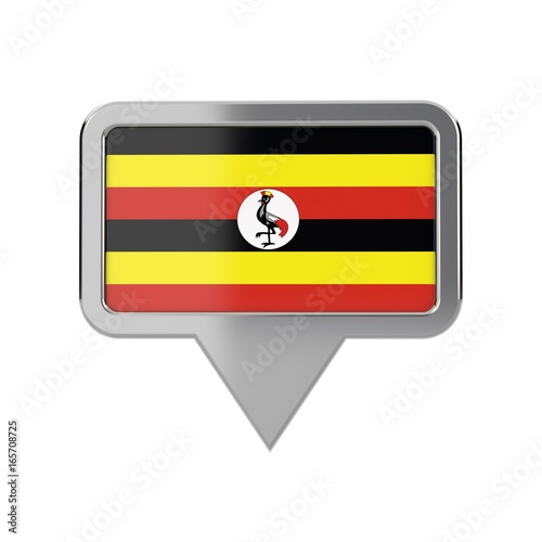 Uganda flag location marker icon. 3D Rendering Free Download Uganda flag location marker icon. 3D Rendering - GFXLoad