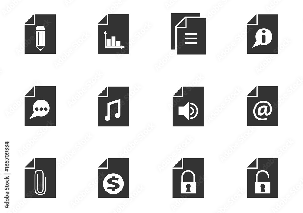 document icon set document icon set