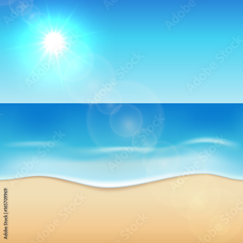 Sunny sea beach background. © tuulijumala