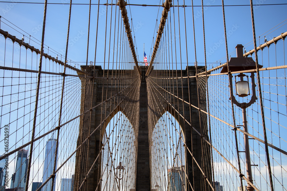 Fototapeta premium Widok z góry na Most Brookliński