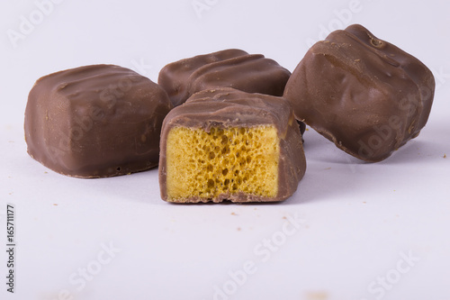 Honey comb covered in milk chocolate