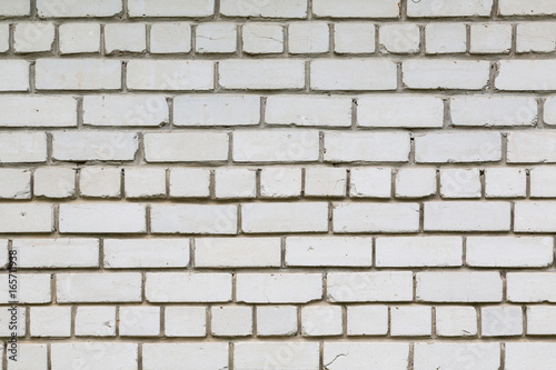 Wall of white brick. Brickwork. Textured background