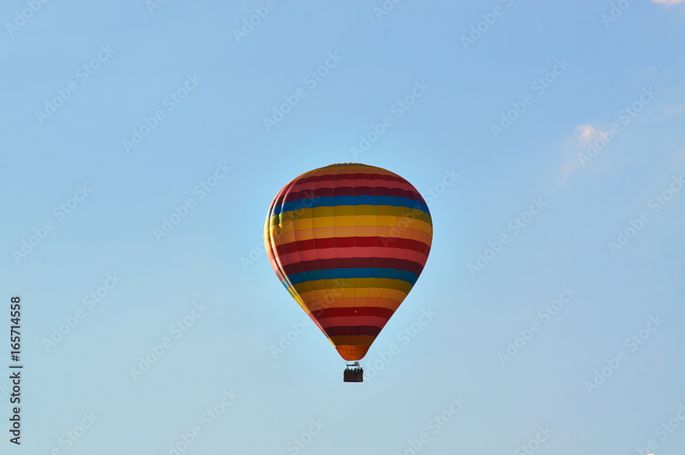 Walking balloon and the panorama of the mountains. Walking balloon and the panorama of the mountains.